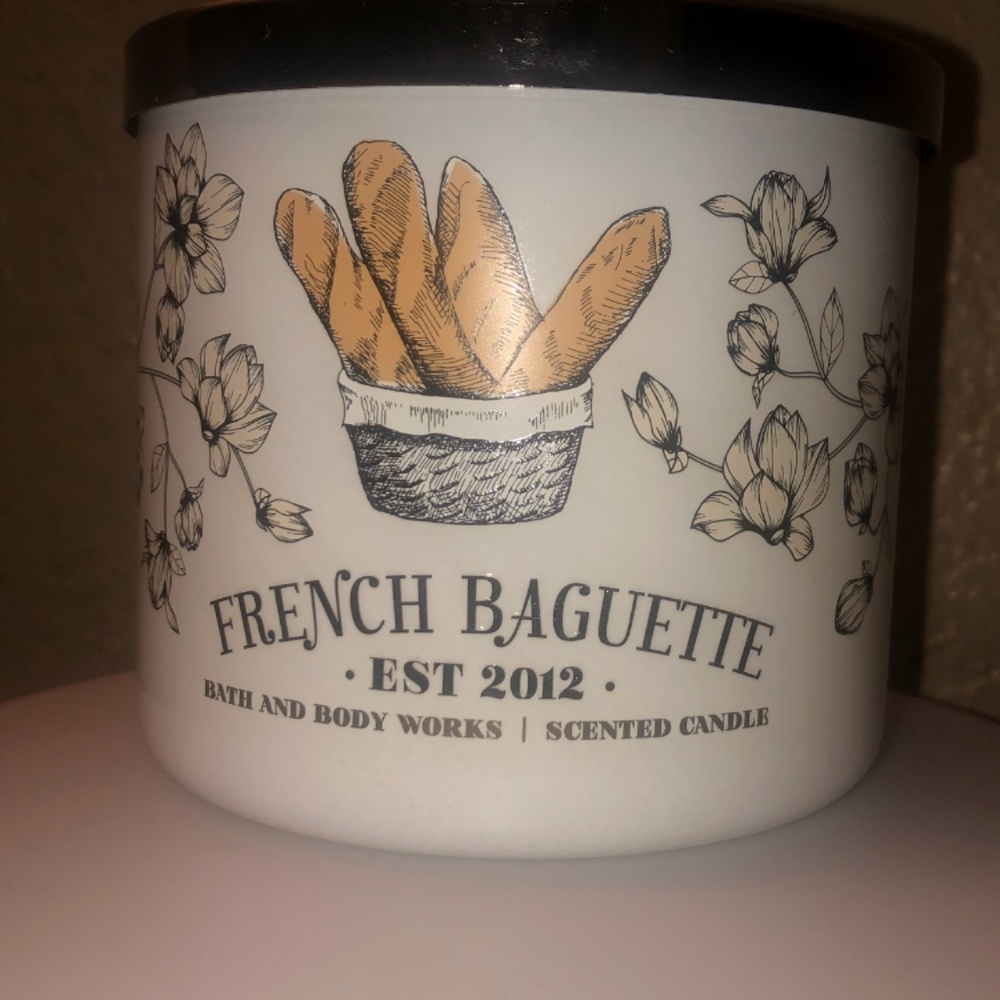 French baguette 3 wick candle